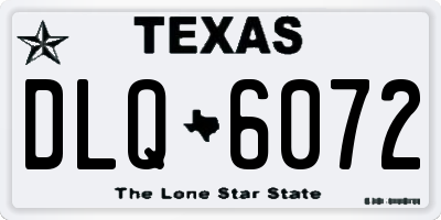 TX license plate DLQ6072