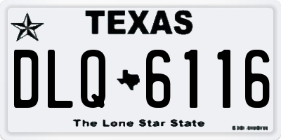 TX license plate DLQ6116