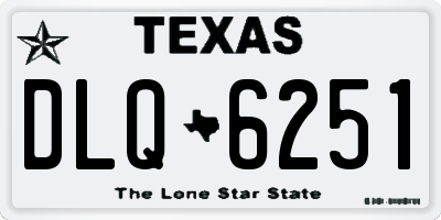 TX license plate DLQ6251