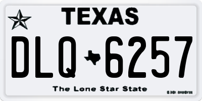 TX license plate DLQ6257