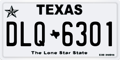TX license plate DLQ6301