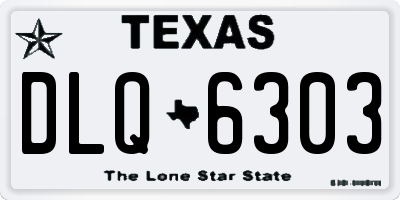 TX license plate DLQ6303