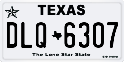 TX license plate DLQ6307