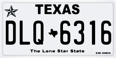 TX license plate DLQ6316