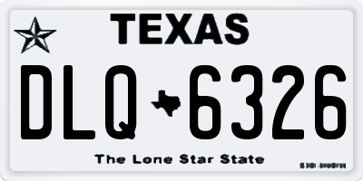 TX license plate DLQ6326