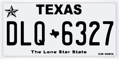 TX license plate DLQ6327