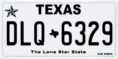 TX license plate DLQ6329