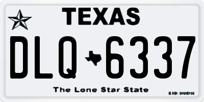 TX license plate DLQ6337