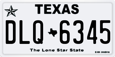 TX license plate DLQ6345