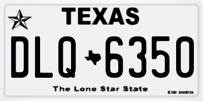 TX license plate DLQ6350