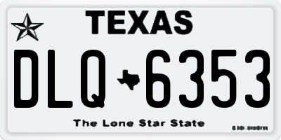 TX license plate DLQ6353