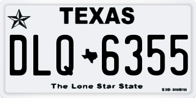 TX license plate DLQ6355