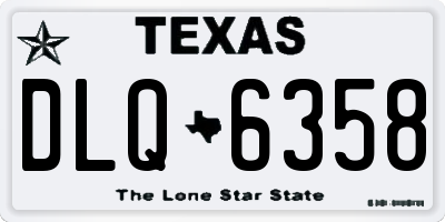 TX license plate DLQ6358