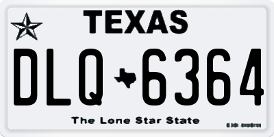 TX license plate DLQ6364