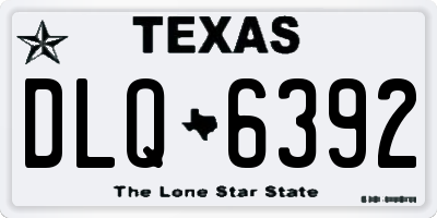 TX license plate DLQ6392