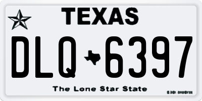 TX license plate DLQ6397