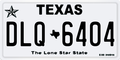 TX license plate DLQ6404