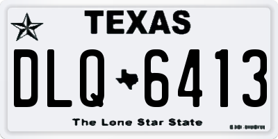 TX license plate DLQ6413