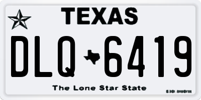 TX license plate DLQ6419