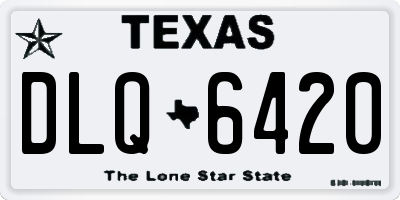 TX license plate DLQ6420