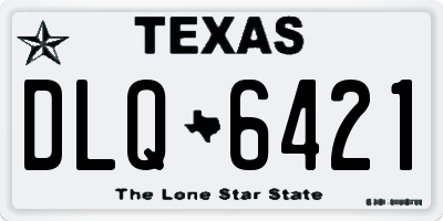 TX license plate DLQ6421