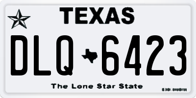 TX license plate DLQ6423