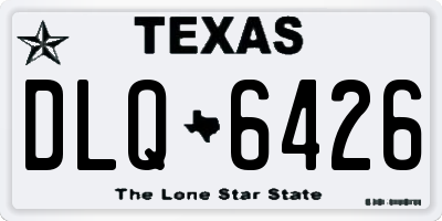 TX license plate DLQ6426