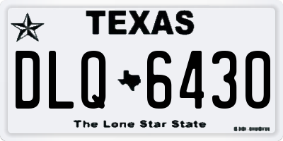 TX license plate DLQ6430