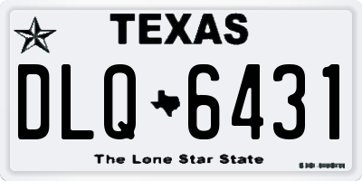 TX license plate DLQ6431