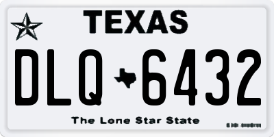 TX license plate DLQ6432