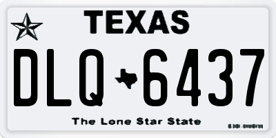 TX license plate DLQ6437