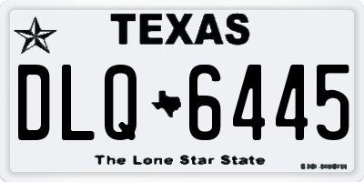 TX license plate DLQ6445