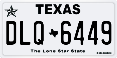TX license plate DLQ6449