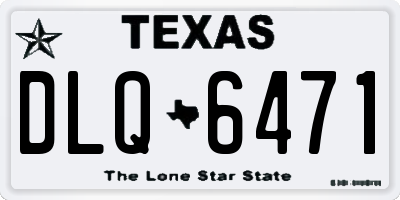 TX license plate DLQ6471