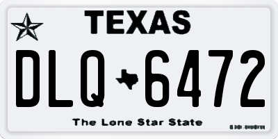TX license plate DLQ6472