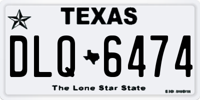 TX license plate DLQ6474