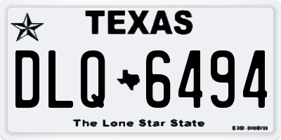 TX license plate DLQ6494