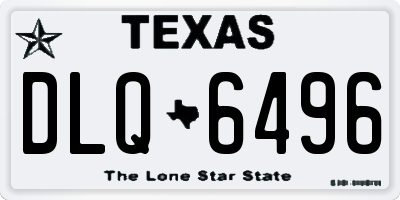TX license plate DLQ6496