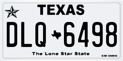 TX license plate DLQ6498