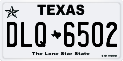 TX license plate DLQ6502