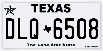 TX license plate DLQ6508