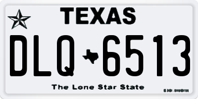TX license plate DLQ6513