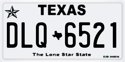 TX license plate DLQ6521