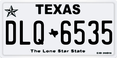 TX license plate DLQ6535