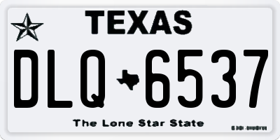 TX license plate DLQ6537