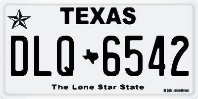 TX license plate DLQ6542