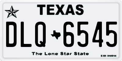 TX license plate DLQ6545
