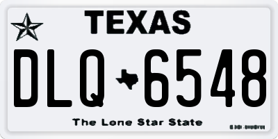 TX license plate DLQ6548