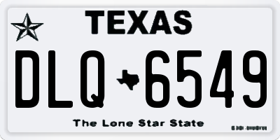 TX license plate DLQ6549