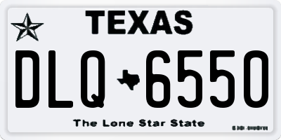 TX license plate DLQ6550